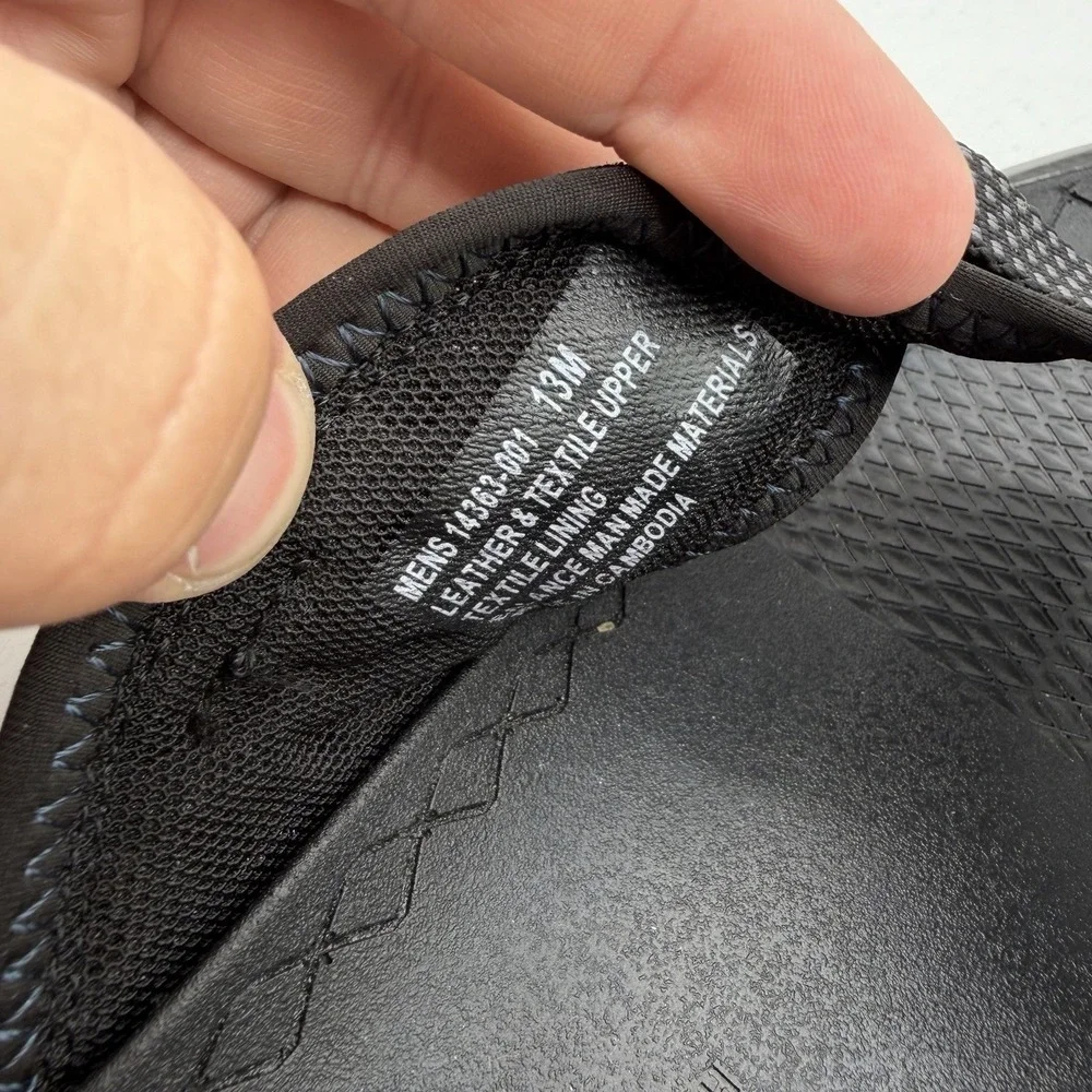 Florsheim Tread Lite Thong Sandals Mens Sz 13 M Black Grey Flip Flops 14363-001